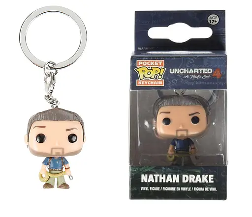 Фігурка-брелок Uncharted 4 Нейтан Дрейк Funko Pop Nathan Drake 4 см FP U ND - фото 1