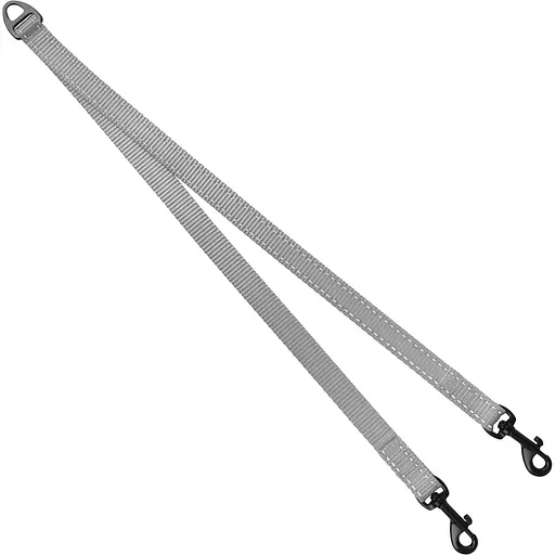 Повідець-спарка для собак рефлекторний Barksi Active (ширина 16 мм, довжина 60 см) сірий - фото 2