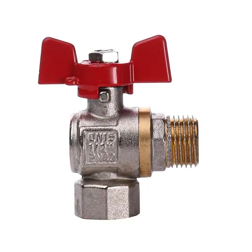 Кран кульовий Q Professional 1/2″ нв КБ кутовий Q154 PN40 - фото 1