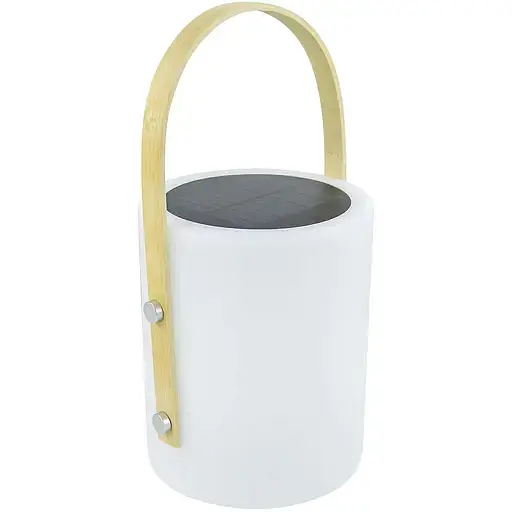 Ліхтар кемпінговий Bo-Camp Longford Solar 150 Lumen Bamboo/White (5818878) - фото 1