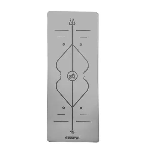 Коврик для йоги профессиональный EasyFit Pro каучук, 184 x 68 см, 5 мм серый (EF-1925-GY) - фото 1