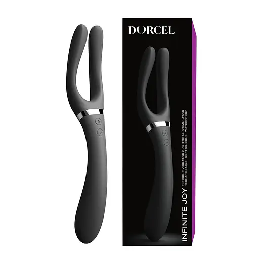 Гибкий универсальный вибратор Dorcel Infinite Joy 28.2 см черный - фото 10