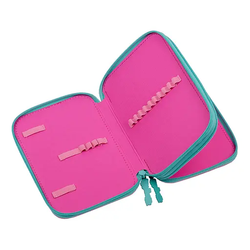 Школьный пенал твердый 1Вересня двойной HP-01 Bunny, бирюзовый - фото 2