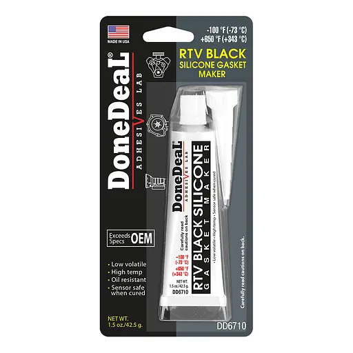 Термостійкий чорний силіконовий формувач прокладок DoneDeal 42.5 г (DD6710)