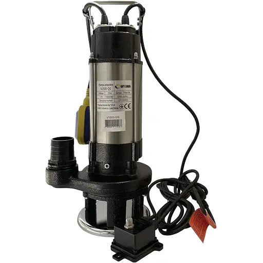 Дренажно-фекальный насос Optima V1500-QG 1,5кВт з ріжучим механізмом (11516) - фото 1