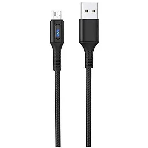 Кабель Hoco U79 Admirable smart power off charging data cable for Micro Чорний