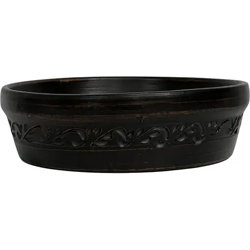 Миска под бануш Український глиняний посуд декоративная молоченная керамика 1.1 л - фото 2