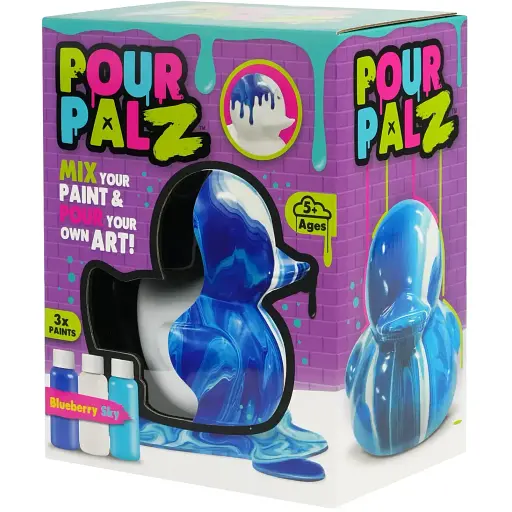 Набор для творчества ToyMonster Pour Palz Флюид Арт Утенок Черническое небо (GS-G26261A) - фото 2