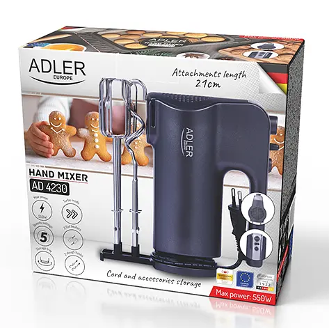 Міксер Adler AD 4230 з висувним піддоном для аксесуарів - фото 7