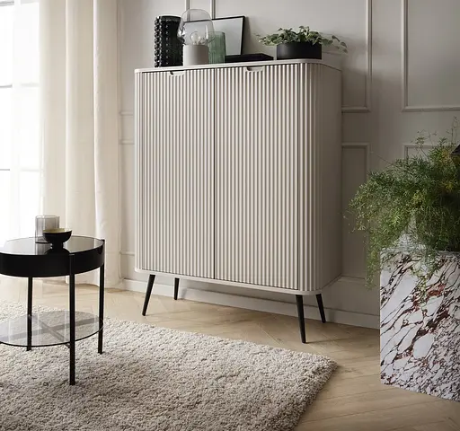 Комод Perfect Home Зова / Zova 2-дверний з чорними ніжками K103 Кашемір (PFH-091283)