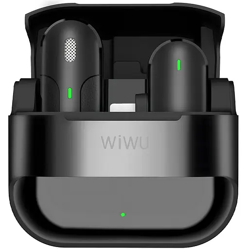 Петличный беспроводной микрофон WIWU Wi-WM001 Wireless mini microphone (Type-C) Black - фото 2