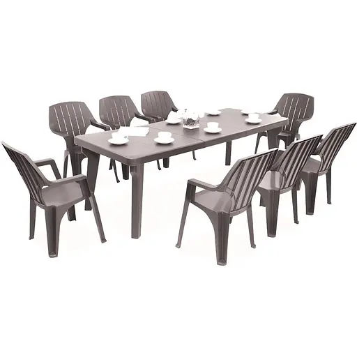 Стілець садовий пластиковий Bica Alta сіро-бежевий - фото 4