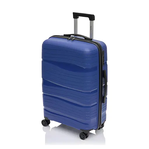 Набір валіз 3в1 ABS-пластик з кодовим замком та телескопічною ручкою синій (24-289) - фото 2