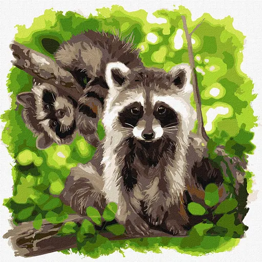 Картина за номерами "Смугасті друзі" Ideyka KHO4379 40х40 см