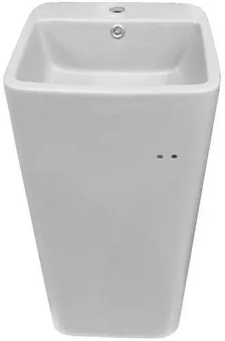 Умивальник Newarc Aqua 40x40 підлоговий з тримачем для рушника білий 9412W, Білий - фото 3