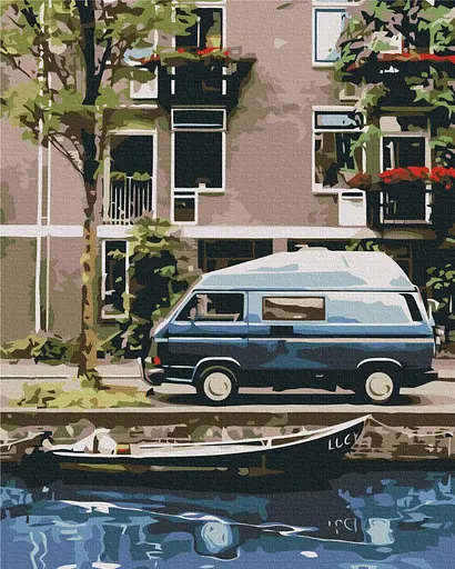 Картина по номерам на подрамнике Brushme Фургон путешественника