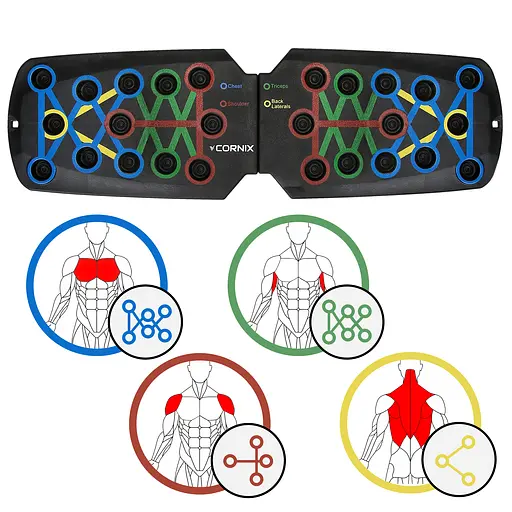 Упоры (доска) для отжиманий Cornix Push-Up Board складная, со сменным хватом XR-0453 - фото 3