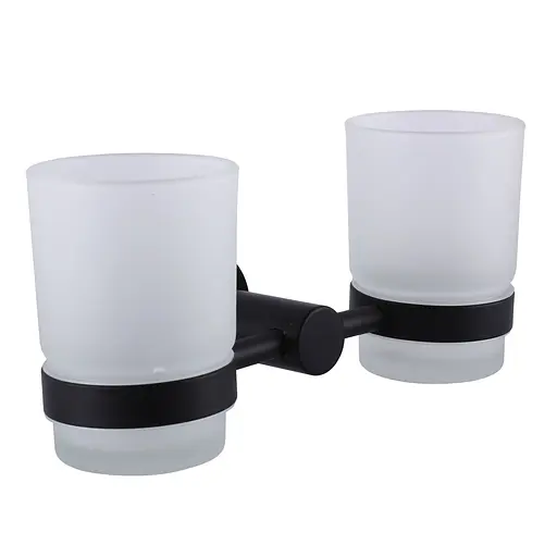 Склянка подвійна Globus Lux BS8428 SUS304 чорний матовий - фото 3