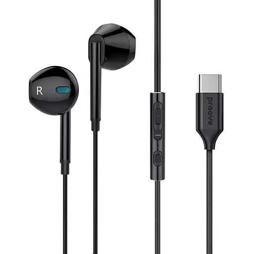 Наушники Proove со штекером USB-C Scape C3 Type-C черные - фото 1