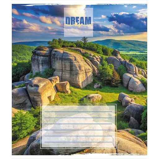 Зошит загальний "Пейзажі" Leader 060-482701L-3 в лінію, 60 аркушів - фото 1