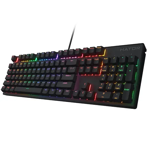 Ігрова механічна клавіатура HATOR HTK-104UA USB Icefall Rainbow LED Black