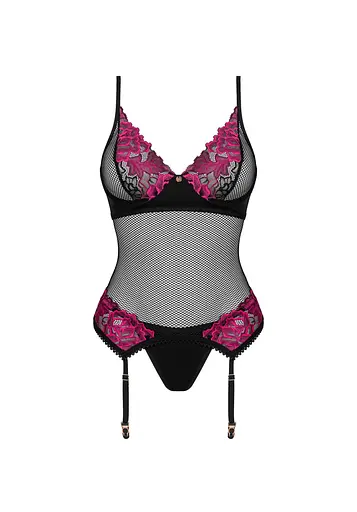 Корсет Obsessive Rosenty XL/2XL черный - фото 5