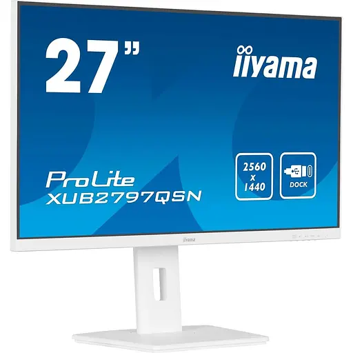 Монитор 27" Iiyama XUB2797QSN-W2 White QHD IPS 100Hz (XUB2797QSN-W2) - фото 2