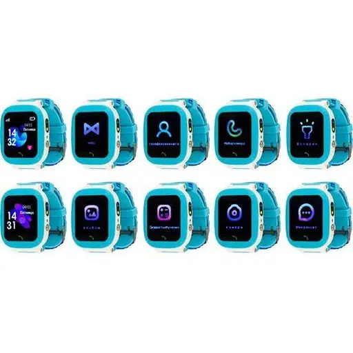 Smart Watch AmiGo GO004 Splashproof Camera+Led Blue UA UCRF - фото 2
