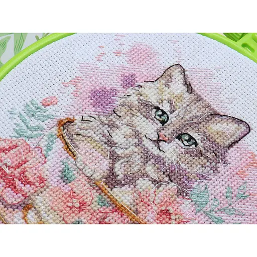 Набір для вишивання хрестиком "Чаювання" AHM-077 з п'яльцями - фото 4