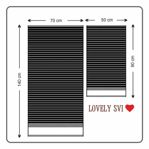 Набір 2 жакардові рушники Lovely Svi для ванної, готелів, СПА, на подарунок 70 х 140 см і 50 х 90 см Oxford Stripe Cool бежево - сірий (351124) - фото 5