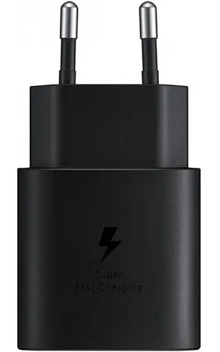 Блок - адаптер - зарядний пристрій Samsung 25W PD Power Adapter (EP-TA800NBE) без кабелю чорний - фото 1