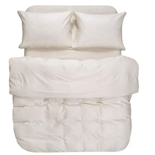 Постельное белье Lotus Home Hima сатин евро бело-песочное (svt-2000022346504)