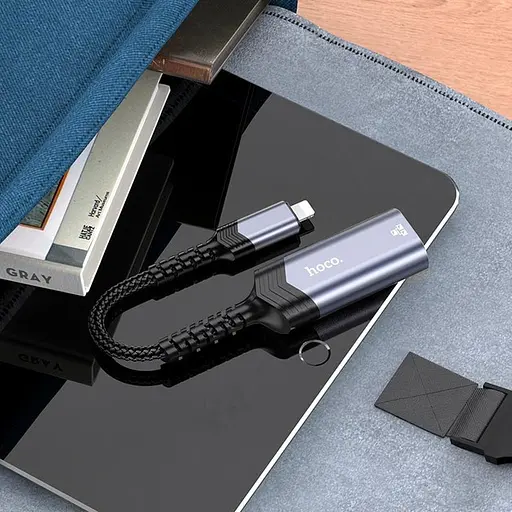 Внешняя сетевая карта-адаптер кабель Hoco UA26 iP ethernet adapter (100 Mbps) - фото 6