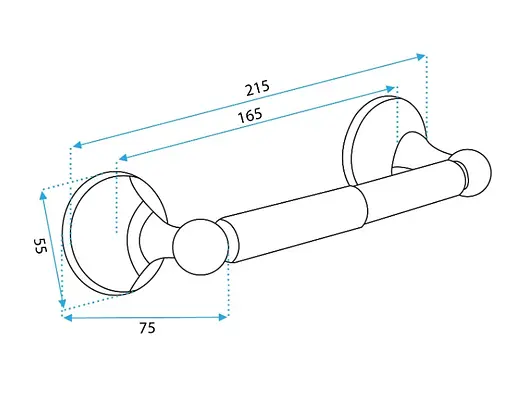 Тримач для туалетного паперу Rea 332869B antique bronze REA-06928 Бронза - фото 5