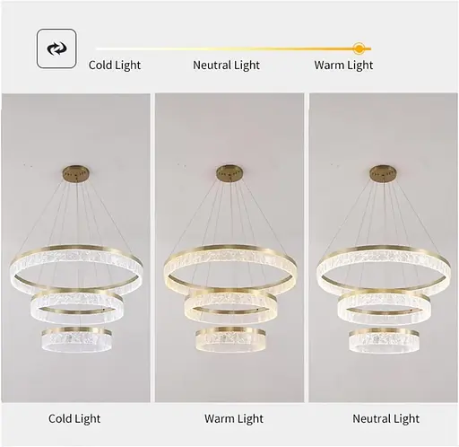 Светодиодная люстра 3 Сестры PJ899 (55см) Коричневая - фото 7