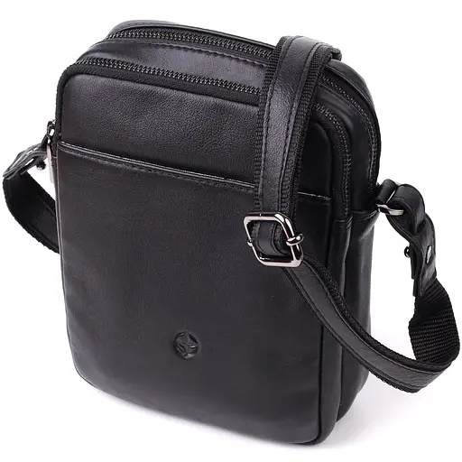 Вертикальна чоловіча сумка через плече із натуральної шкіри TONY PEROTTI 15,5х20х5,5 см sum0028963 - фото 1