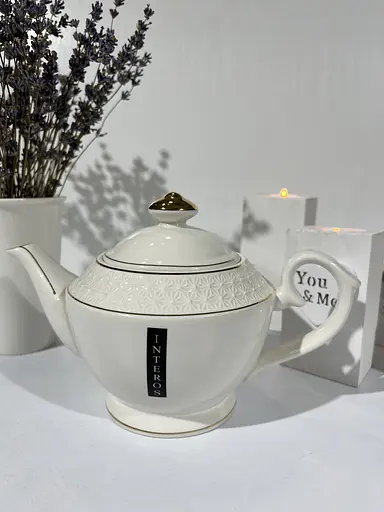 Чайник Interos Снежная Королева фарфоровый заварочный 850 мл белый 405313-А - фото 4