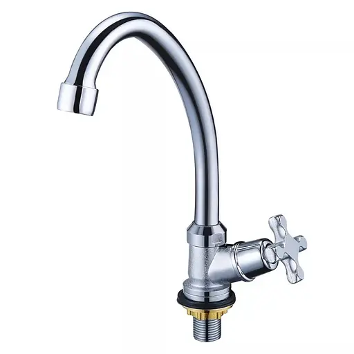 Монокран для раковини хром Wezer JIK14-102 Хром - фото 1