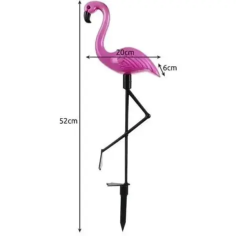 Світильник-фламінго Gardlov 21151 сонячний садовий 3 LED фігурки біле світло IP44, 52 см - фото 4