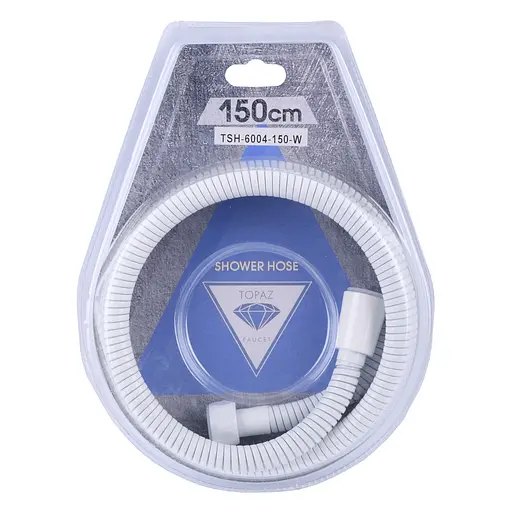 Шланг для душу Topaz TSH-6004-150-W 150см, Білий - фото 1
