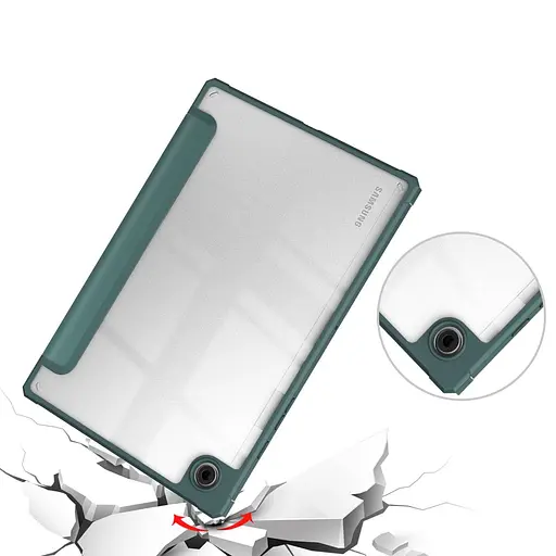Чохол TPUCristal SlimTPU Spen holder Samsung Galaxy Tab A9 Plus SM X210 X215 X216 Темно-зелений - фото 3