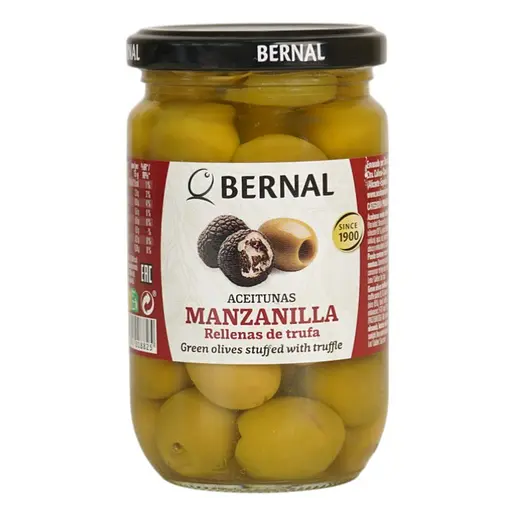 Оливки Bernal фаршировані пастою з трюфеля 300 г - фото 1