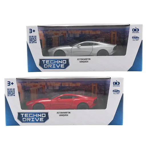 Автомодель TechnoDrive Aston Martin Vanquish красный, серебристый (250952) - фото 3