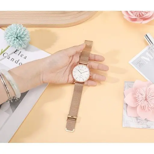 Часы наручные классические Besta Love UA Rosegold - фото 2