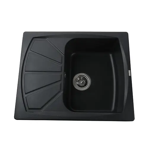 Гранитная мойка Globus Lux Tana черный 610x500 мм А0002, Черный - фото 1