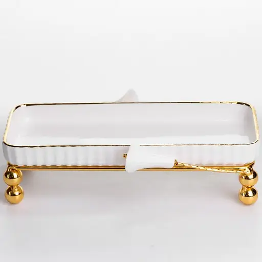 Блюдо сервировочное фарфоровое Yiwu 25х10 см для закусок фруктов десертов LB-1566BH - фото 5