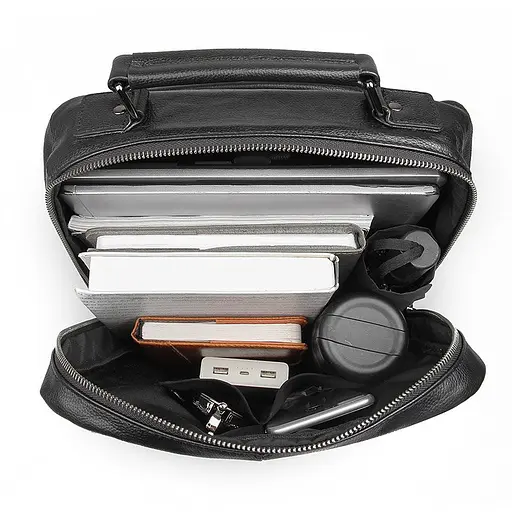 Рюкзак кожаный Vintage 30х43х11 см sum0012689 - фото 9