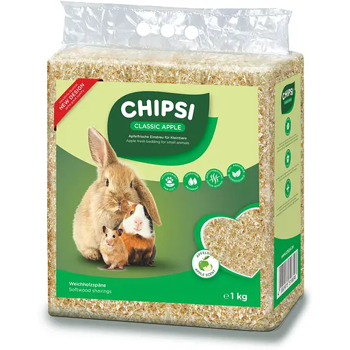 Наполнитель-опилки для грызунов Chipsi Зеленое яблоко 15 л