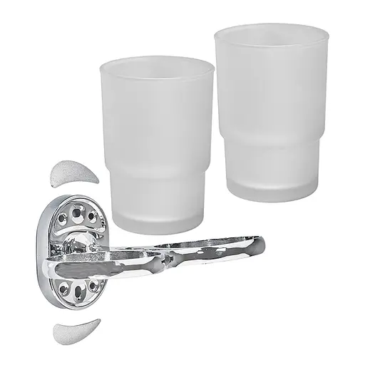 Тримач з 2-ма склянками Zerix AFB-0108 ZX5058 скло хром - фото 3