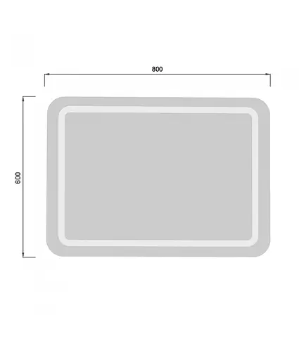 Дзеркало Мойдодир MD-LED 60x80/80x60 з LED-підсвіткою, Білий - фото 2